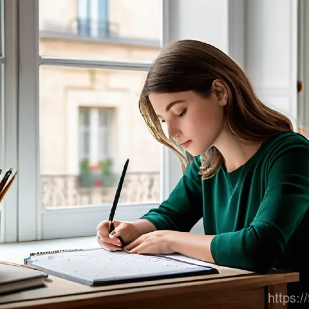 유아교육지도사 자격증 시험 대비 시간 관리 노하우 - **Prompt:** A serene and focused young French woman, embodying an "orchestra conductor" for her time...