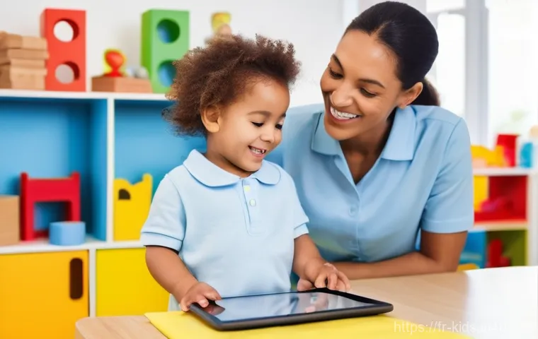 유아교육지도사로서의 근무 환경 개선 사례 - **Prompt 1: Revalorised Early Childhood Professional in a Modern French Crèche**
    "A vibrant, eye...