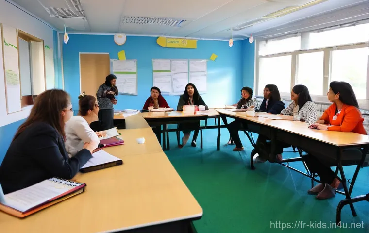 유아교육지도사로서의 근무 환경 개선 사례 - **Prompt 2: Ergonomic and Engaging Environment in a French Daycare**
    "A wide-angle, inviting sho...