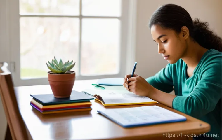 유아교육지도사 자격증 시험 고득점 성공 사례 - **Prompt 1: Focused CAP AEPE Student with Interactive Study Materials**
    A young adult woman, in ...