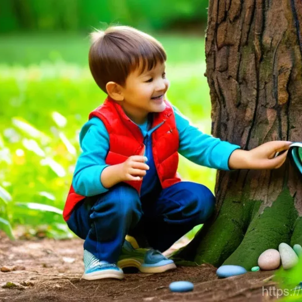 유아교육지도사 자격증 갱신 절차 - **Prompt:** A vibrant, sun-dappled scene of young children, aged 3-5, joyfully exploring a natural o...