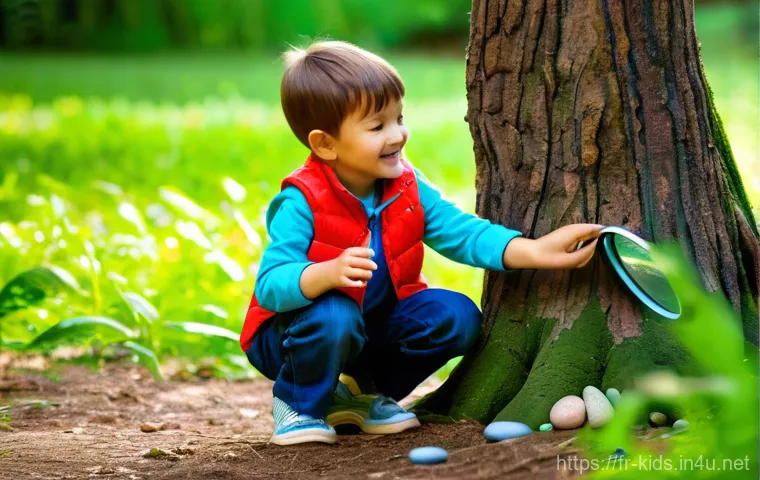 유아교육지도사 자격증 갱신 절차 - **Prompt:** A vibrant, sun-dappled scene of young children, aged 3-5, joyfully exploring a natural o...