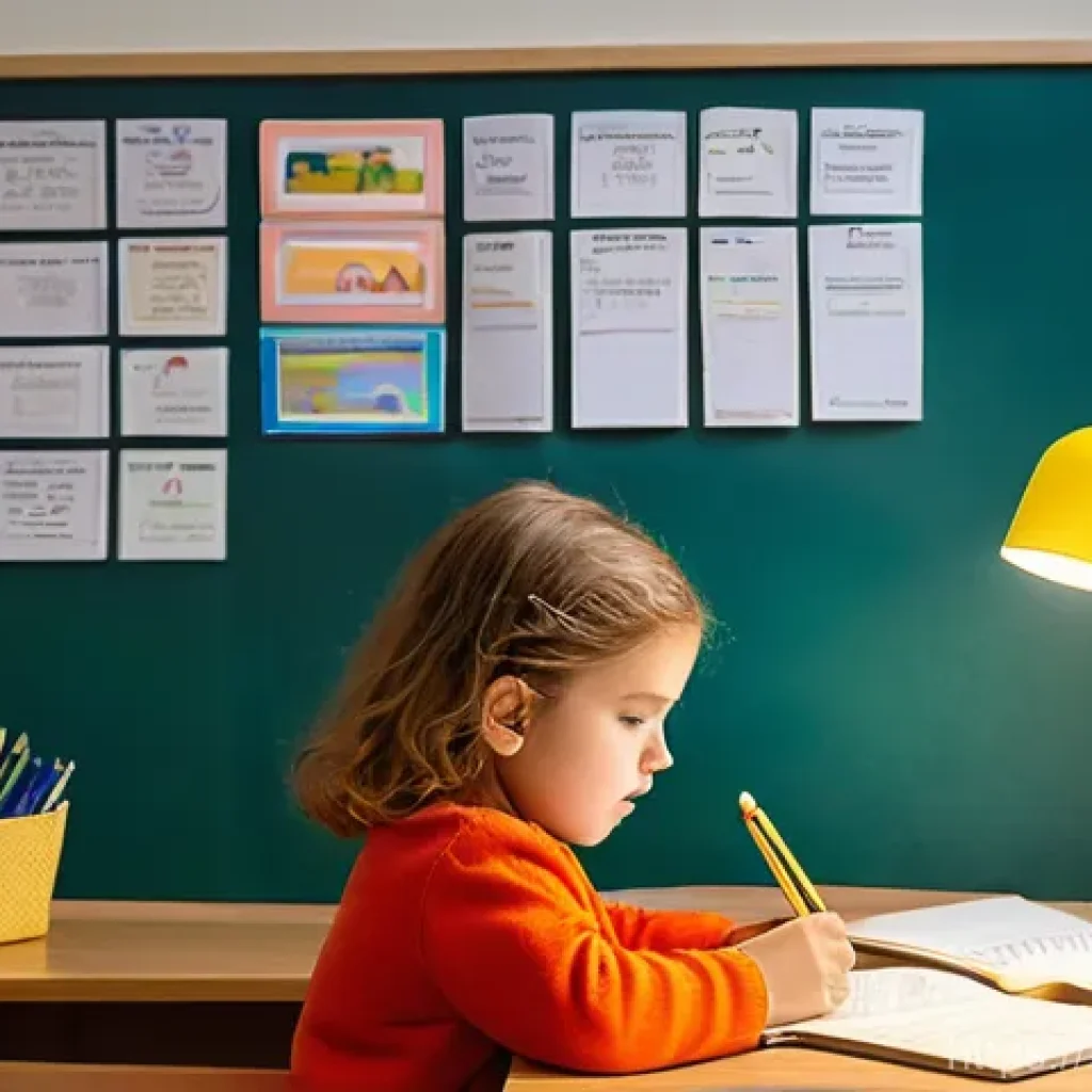 유아교육지도사 필기시험 대비 효과적인 학습법 - **Prompt: A focused young woman, in her early twenties, studying for the French CAP AEPE exam in a b...