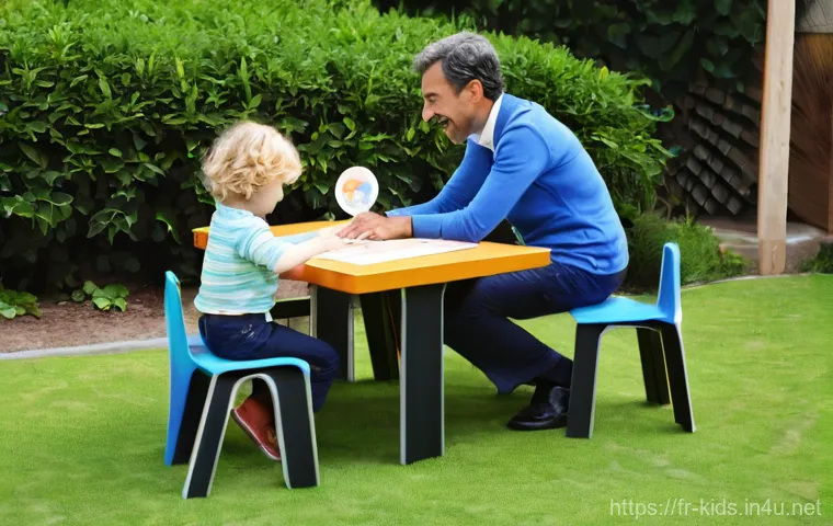 유아교육지도사로서의 경력 전환 성공 사례 - **Prompt:** A warm and inviting scene inside a vibrant, modern French crèche (daycare center). Sever...