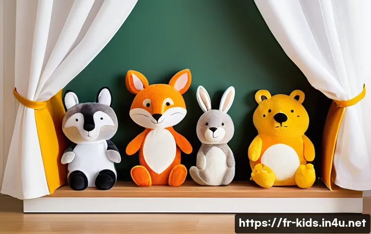 유아교육지도사 강의 중 사용할 수 있는 스토리텔링 - A cozy storytelling corner in a French nursery classroom, featuring a soft colorful rug with several...