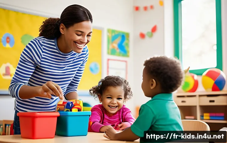 유아교육지도사 실기시험 준비 시 발생할 수 있는 문제 - A professional early childhood educator in a bright, organized classroom setting, demonstrating the ...