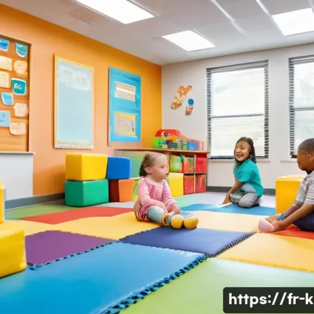 유아교육지도사 실기시험 대비 교육 자료 제작법 - A bright and cheerful early childhood classroom scene featuring toddlers wearing comfortable, age-ap...