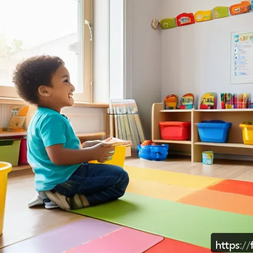 유아교육지도사 실습 과정 준비 가이드 - A warm and inviting preschool classroom scene in a French kindergarten setting, showing a diverse gr...