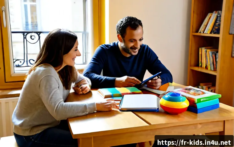유아교육지도사 자격증 취득을 위한 스터디 그룹 모집 - Photorealistic study group for aspiring early childhood education professionals in a bright Paris ap...